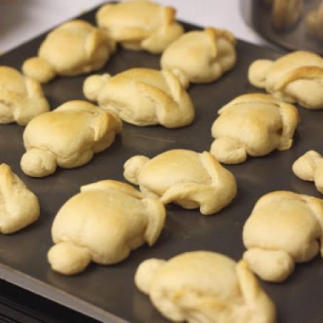 Bunny Shaped Crescent Rolls