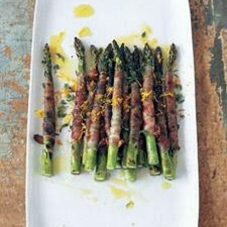 Asparagus Wrapped in Pancetta with Citronette