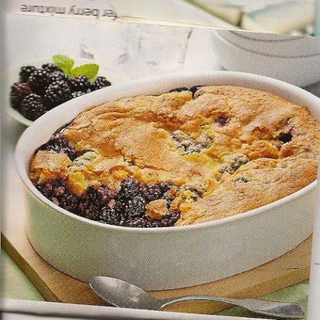 Blackberry Cobbler with buttery-orange cookie crust
