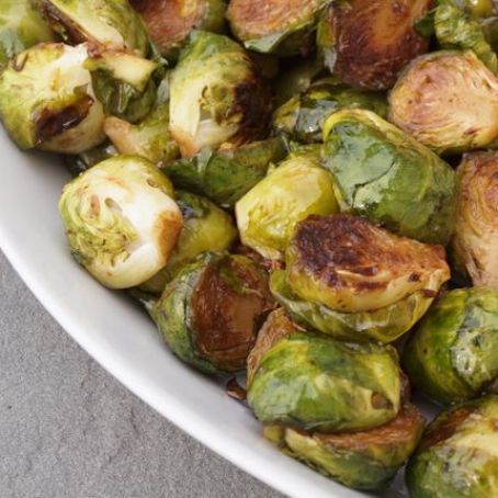 Roasted Brussel Sprouts with Balsamic Vinegar & Honey
