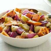 Balsamic Roasted Sweet Potatoes & Apples