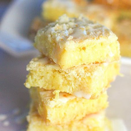 Pineapple Bars with Coconut Drizzle