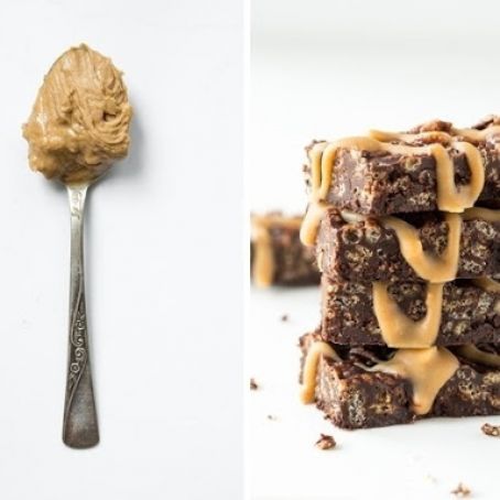 Mini Crunch Bars with Peanut Butter Shell Drizzle