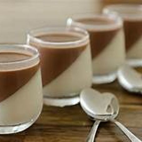 Chocolate and Vanilla Panacotta