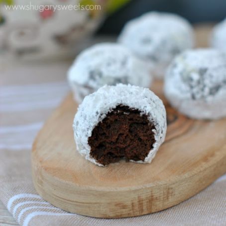 Chocolate Powdered Sugar Donut Holes