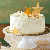 Pistachio Cake with White Chocolate Frosting