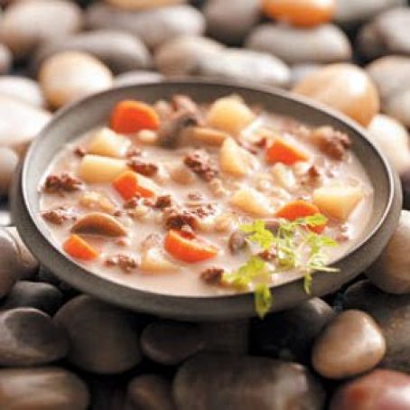 Easy Beef Barley Soup