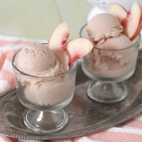 ice cream - creamy peach sorbet