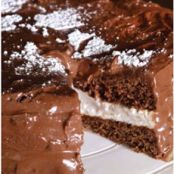 Elegant Chocolate Cake with Coconut Cream Filling