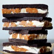 Peanut Butter Brownie Ice Cream Sandwiches