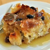 Croissant Bread Pudding with Bourbon Sauce