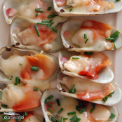 Razor Clams,  Baked with Goat Cheese