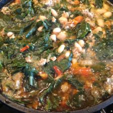 Sausage, White Bean, and Swiss Chard Soup