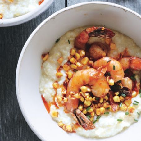 Shrimp with Fresh Corn Grits