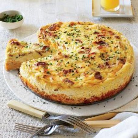 Bacon and Cheddar Grit Quiche
