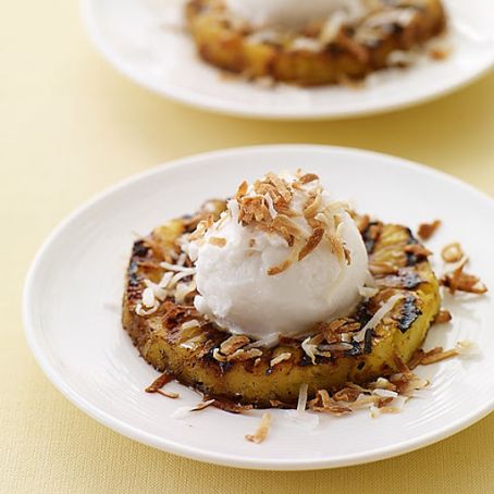 Grilled Pineapple with Coconut Sorbet