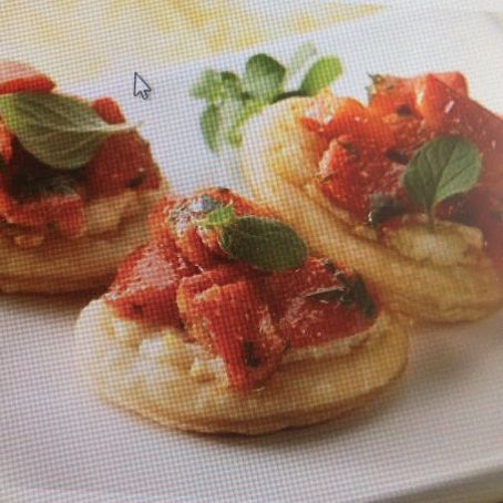 Bell Pepper, Roasted Red  and Goat Cheese Bites