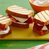 Grilled Strawberry Shortcake with Lemon Cream