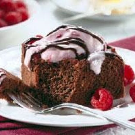 Chocolate-Raspberry Avalanche Cake