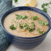 Roasted Eggplant and White Bean Soup