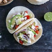 Tacos-Chicken-Smokey Roasted with Spicy Goat Cheese Queso