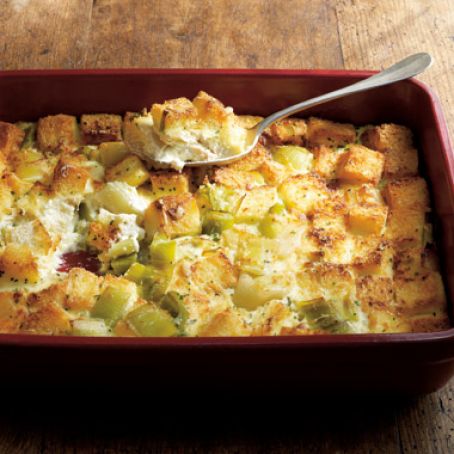 Leek Bread Pudding