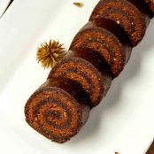 Goji filled Chocolate Fudge Sushi