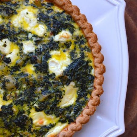 Potato, Spinach, and Goat Cheese Quiche
