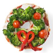 Whole Wheat Bagel Wreath Pizza