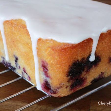 Easy and moist lemon blueberry bread with citrus glaze