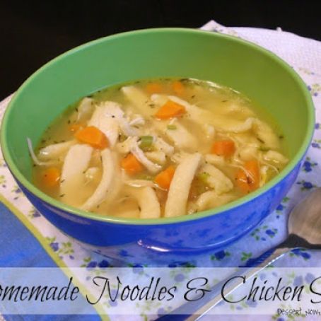 Homemade Noodles and Chicken Soup