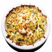 Cheesy Baked Pasta with Spinach and Artichokes