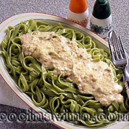 TALLARINES VERDES A LA ROQUEFORT