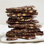 Dark Chocolate Bark with Roasted Almonds and Seeds