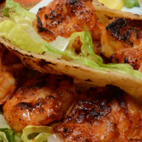 Grilled Shrimp Tacos With a Zesty Cream Sauce