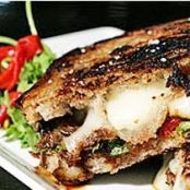 GRILLED TALLEGIO SAND w/APRICOTS & CAPERS