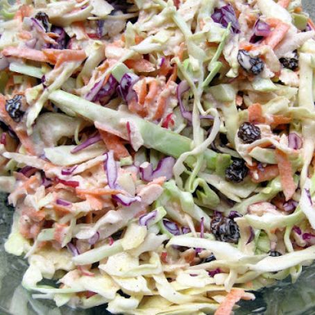 Spiced Apple Raisin Coleslaw