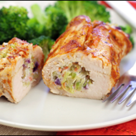 Cheesy BBQ Chicken Rollups