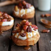 Apple Pecan Pie Cronuts with Apple Cider Caramel Drizzle