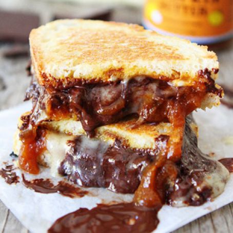 Pumpkin Chocolate and Brie Grilled Cheese