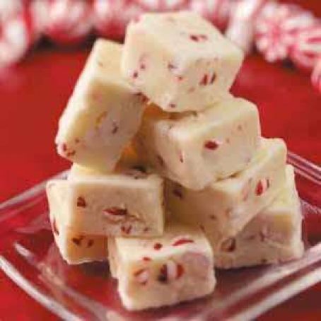 White Chocolate Peppermint Fudge