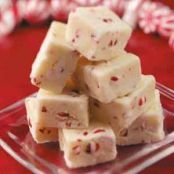White Chocolate Peppermint Fudge