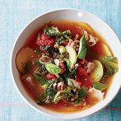 Three-Greens Soup with Sausage and Potatoes