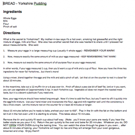 BREAD - Yorkshire Pudding (by Doug Hoodicoff)