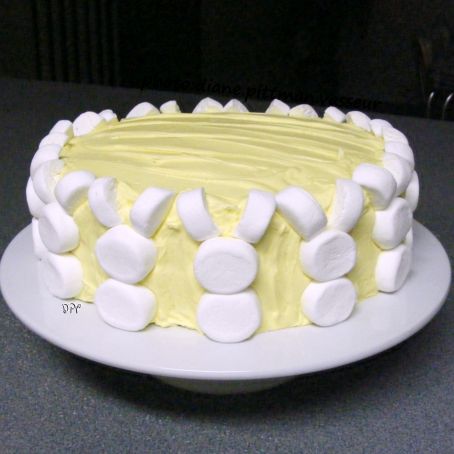 Lemon Marshmallow Bunny Cake (Easter)