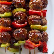 Sweet and Sour Meatball Skewers