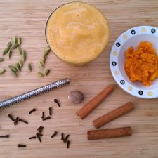 Vegan Sweet Potato Spice Frozen Latte