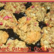 Rhubarb oatmeal cookie