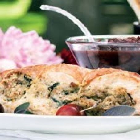 Whiskey-Glazed Turkey Breastsw/ Double Stuffing