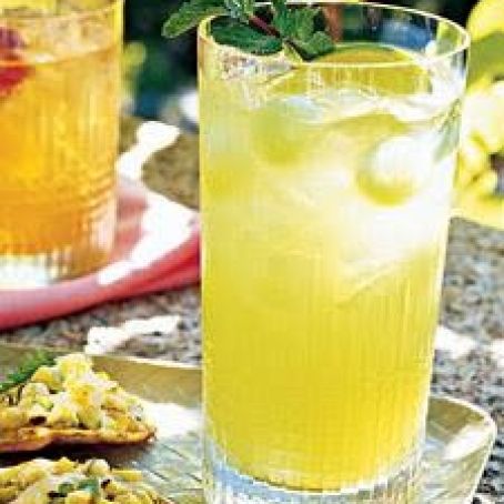 Lemon Whiskey Sours with Fresh Cherries